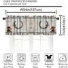 West Country Wooden Doors Valance Curtain for Kitchen,Old Country Ranch Texas Western Cowboy Star Sign Barn Door Windows Treatment Drapes for