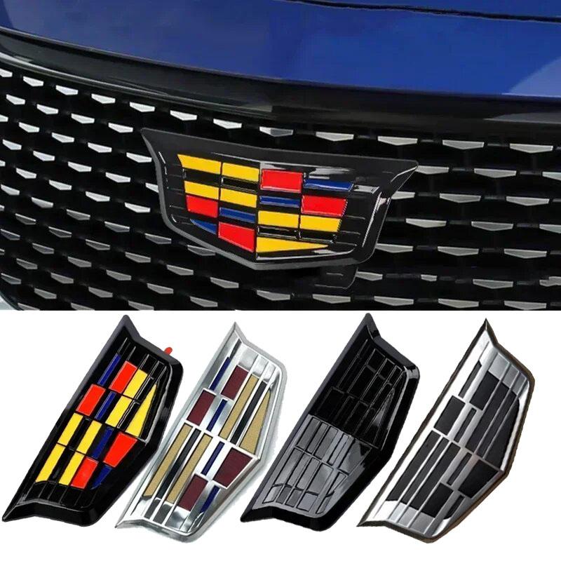 ABS Bil Frontgrill Logo Emblemdetalj for Cadillac CT4 CT5 CT6 XT5 XT6 Auto Bakluke Merke Klistremerke Erstatningstilbehør