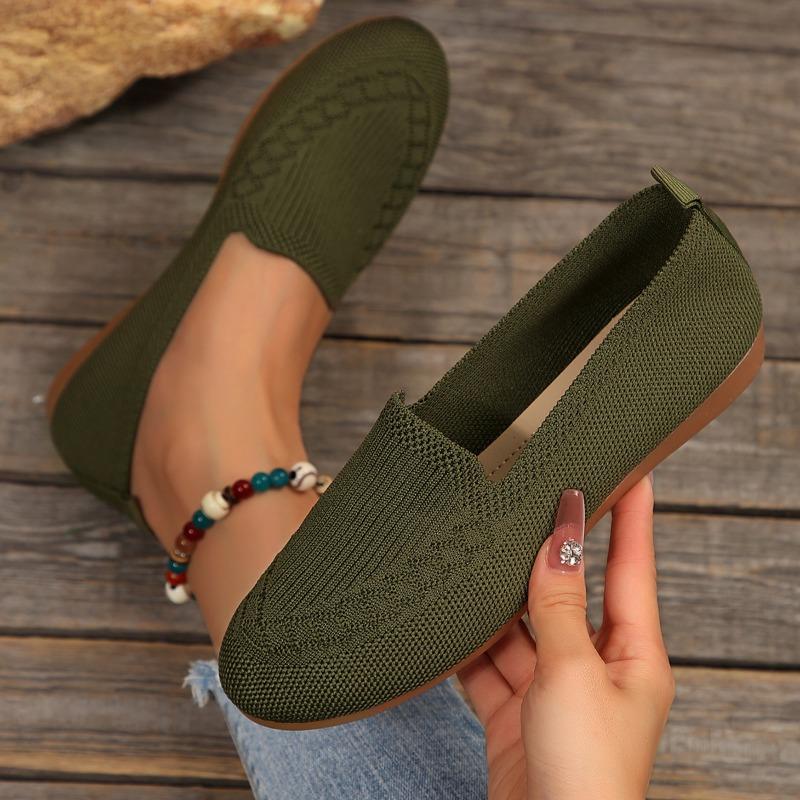 

New Single-shoe, Shallow-mouthed, One-foot, Lazy Flat Casual Women s Shoes 36 зелений
