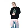 Unisex Oversized Knit Sweater With Christmas Tree Embroidery Loose Fit Casual Winter Pullover Men Women