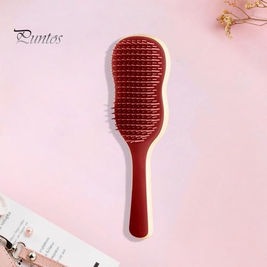 Peigne de massage à coussin d'air avec poils doux, peigne de coiffure à long manche pour éviter les enchevêtrements de cheveux, brosse antistatique de massage du cuir chevelu pour femmes et filles