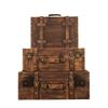 Europäische Vintage Holzkofferbox - Retro Lederkiste zur Aufbewahrung von Kleidung & Requisiten für Reisefotografie