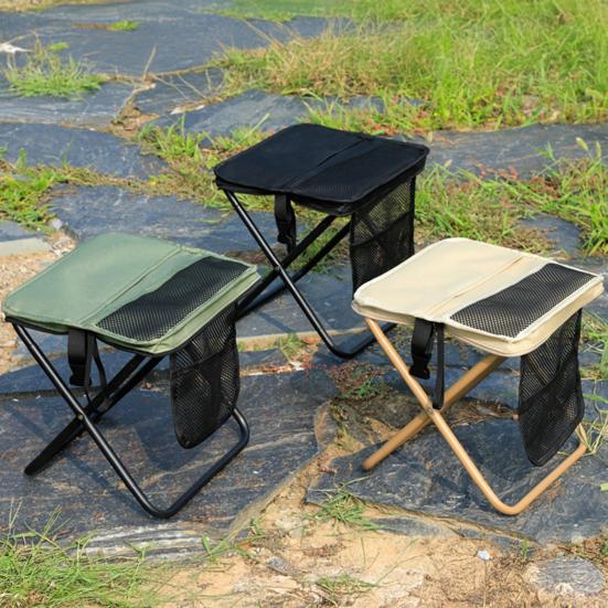Folding Stool with Carry Bag Portable Lightweight Heavy Duty Waterproof Outdoor Camping Backpacking Beach Picnic Fishing Collapsible Chair Seat