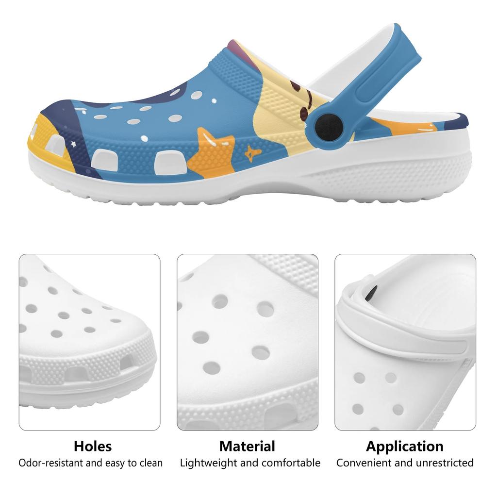 Graphic Printed EVA Clogs Slippers Women Men Easy Clean Lightweight Slip On Casual Sandals Lightweight Soft Sole Summer Daily Wear