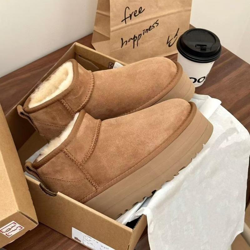 Women S Thick Soled Warm Non Slip Short Snow Boots