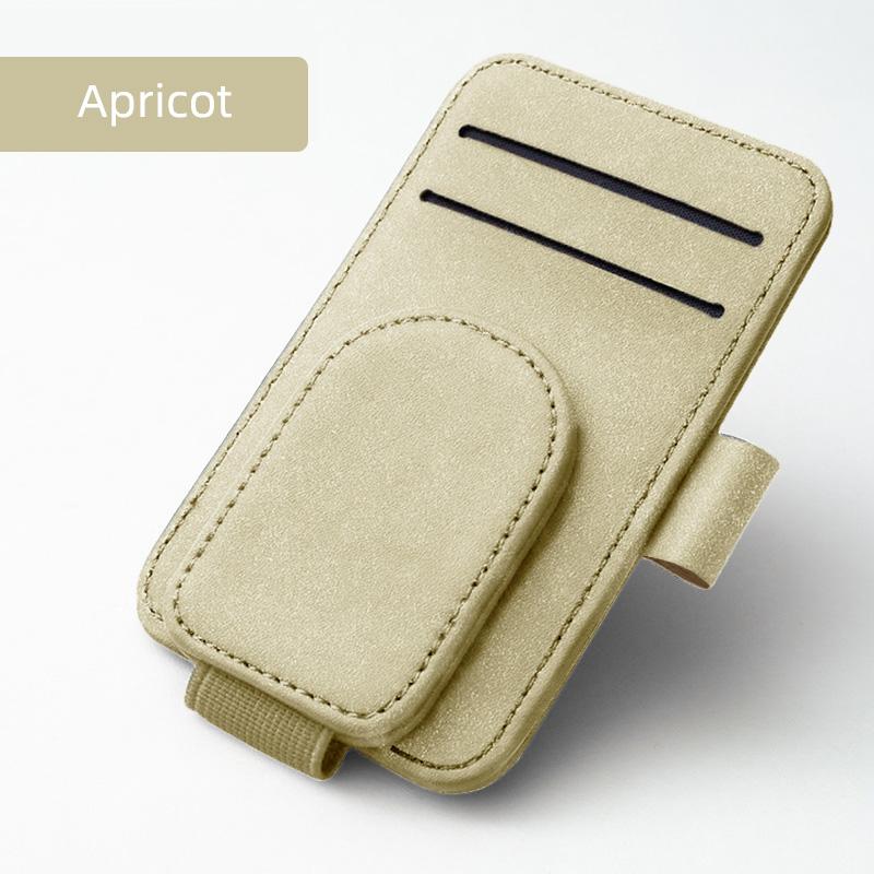 

Suede car interior glasses clip car sunshade card storage glasses frame sunglasses card clip абрикосовый