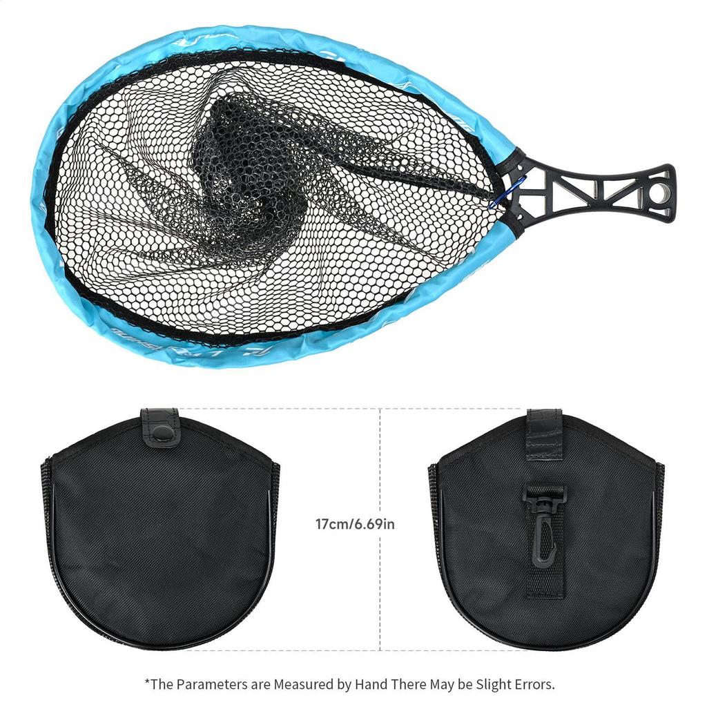 New Floating Fishing Net PC Foldable Landing Net Flexible Handle Nylon Mesh Sea Fishing Accessorie