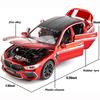 1/24 Scale M8 Toy Car, Alloy Diecast Race Collectible Pull Back Model Car with Sound and Light Toy Vehicle for Boys Gift