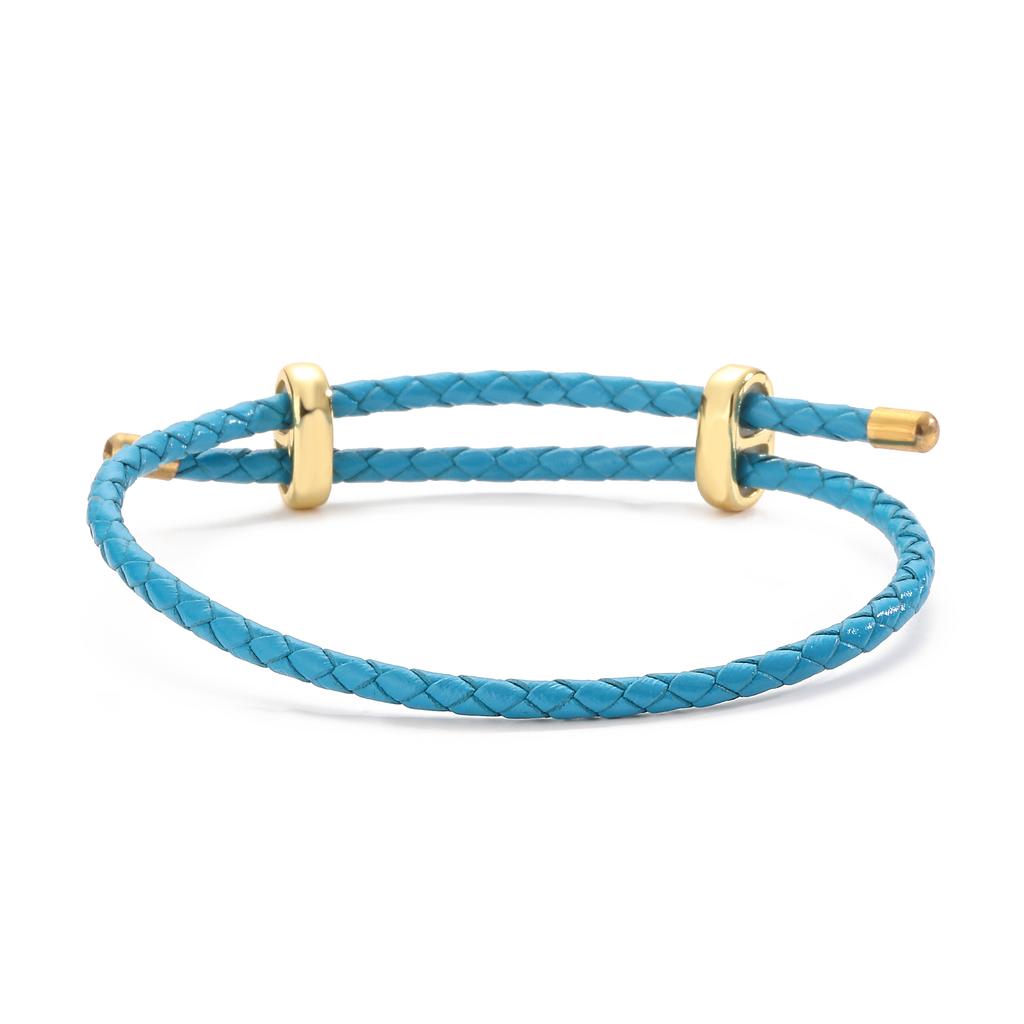 Handmade Colorful Leather Rope Bracelet Adjustable Chain Bangle Unisex Fashion Jewelry Gift for Men and Women