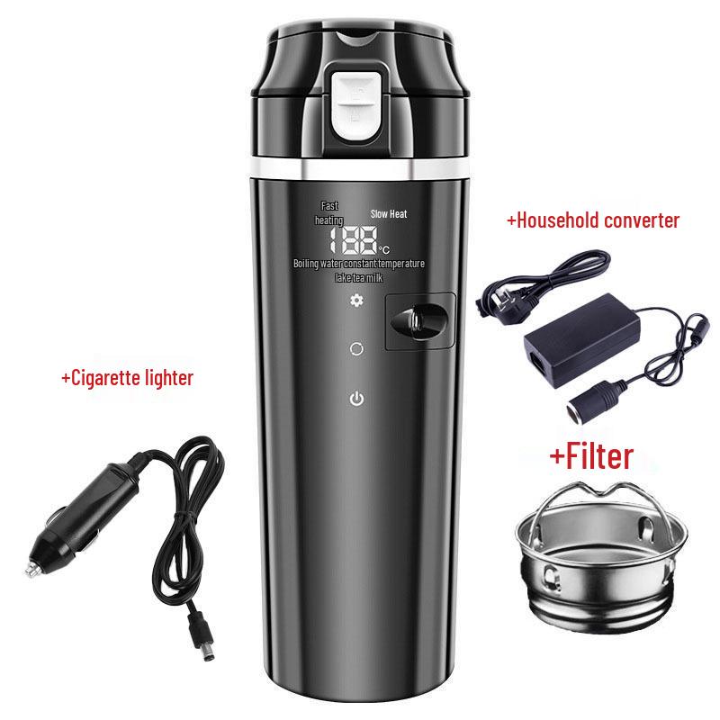Universal 12V/24V 304 Stainless Steel Car Heating Mug 2024