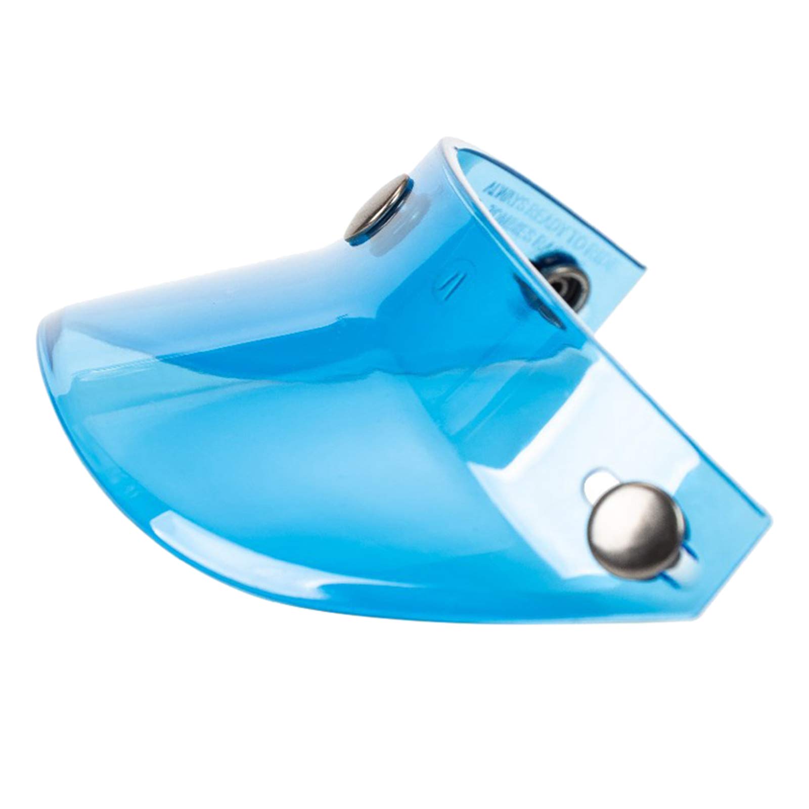 

Homyl Motorcycle Helmet Peak Shield Open Retro Sunshade Replacement (with 3 Snap Scratch Resistant) 3/4 Helmet, Blue