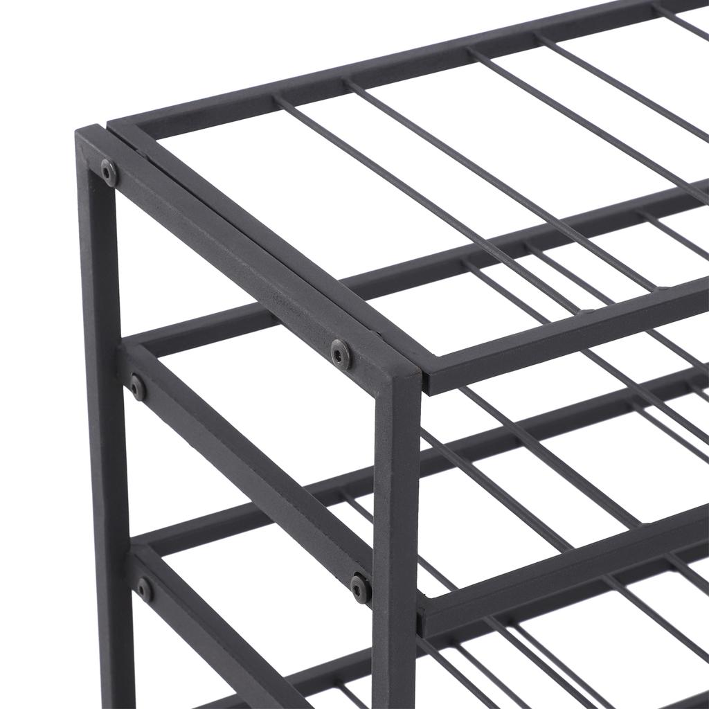 Wine Rack Bottle Rack Bottle Storage Capacity 54 Bottles Dim. 63L x 25W x 91H cm Black Metal