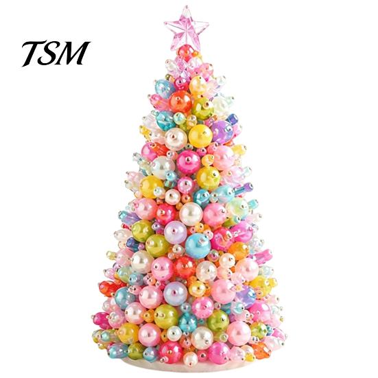 Fun DIY Crafts for Winter Dreamy Beaded Christmas Tree Kit, Handmade Holiday Craft, Multicolor Creative Craft Projects Home Adults, Tabletop