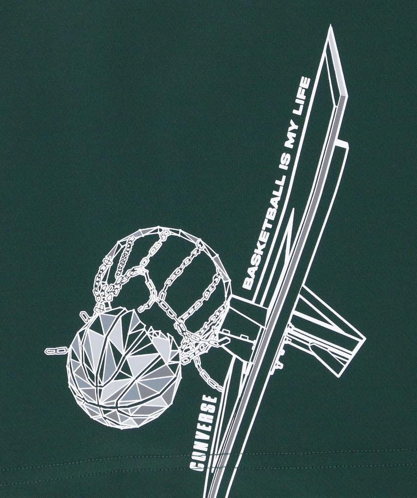 Converse Basketball Shorts Practice Pants CB451857 Kids Green Jr. (with Pockets) D.