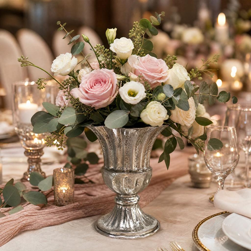 Vaso di Fiori Vintage, Centrotavola Europeo per Banchetto Nuziale, Fioreria e Decorazione per la Casa