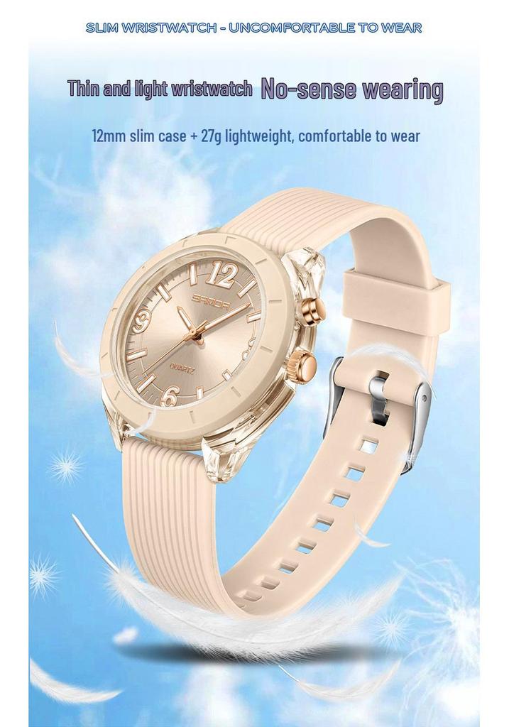 Sanda Silent Quartz Waterproof Luminous Watch for Middle School Students