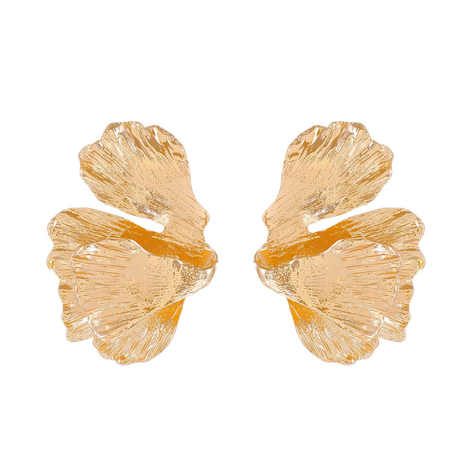 

Перебільшені Ретро Сережки-листочки зі сплаву для жінок Особистість Темперамент Креативна Мода Вуличні Пусети