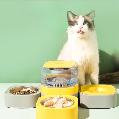Distributeur d'eau potable tout-en-un pour animaux de compagnie avec deux bols et trois bols Distributeur d'eau automatique pour chat Protecteur de cou Bol de nourriture pour chat Ustensiles de nourriture pour animaux de compagnie