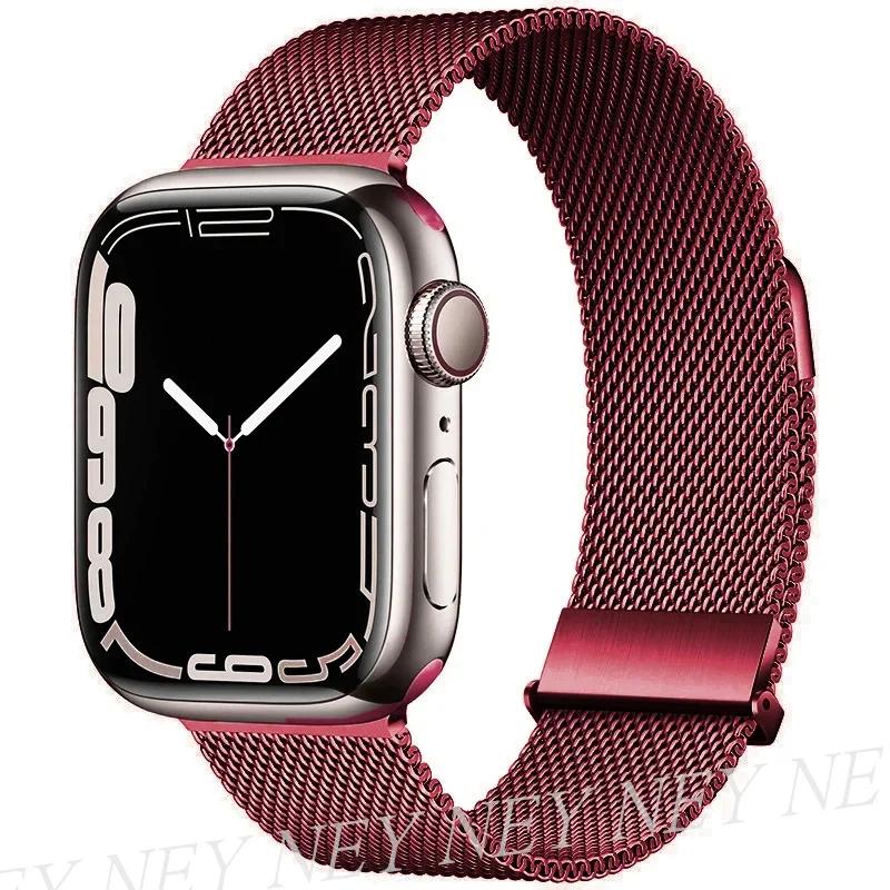 Milanese Loop for apple watch band 44mm 40mm 45mm 41mm 42-38-44 mm strap ultra 2 49mm metal bands iwatch series 9 8 7 6 SE 5 4 3