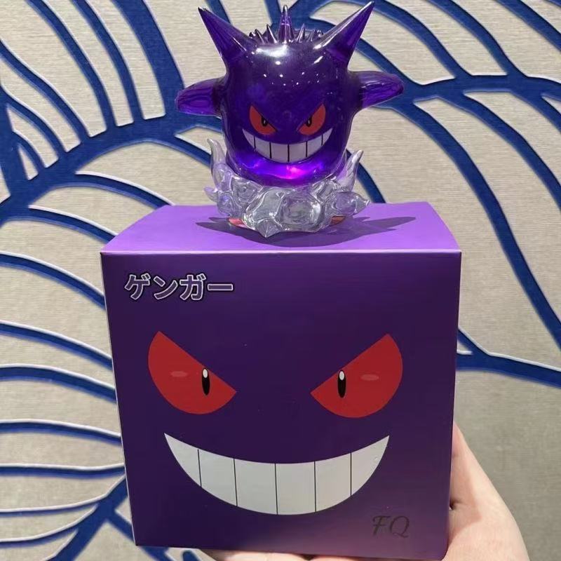 9cm/3.54inch Anime Pokemon Gengar Action Figure Q Version Figure Kawaii Doll Ornament Set Children Birthday Toys Gift