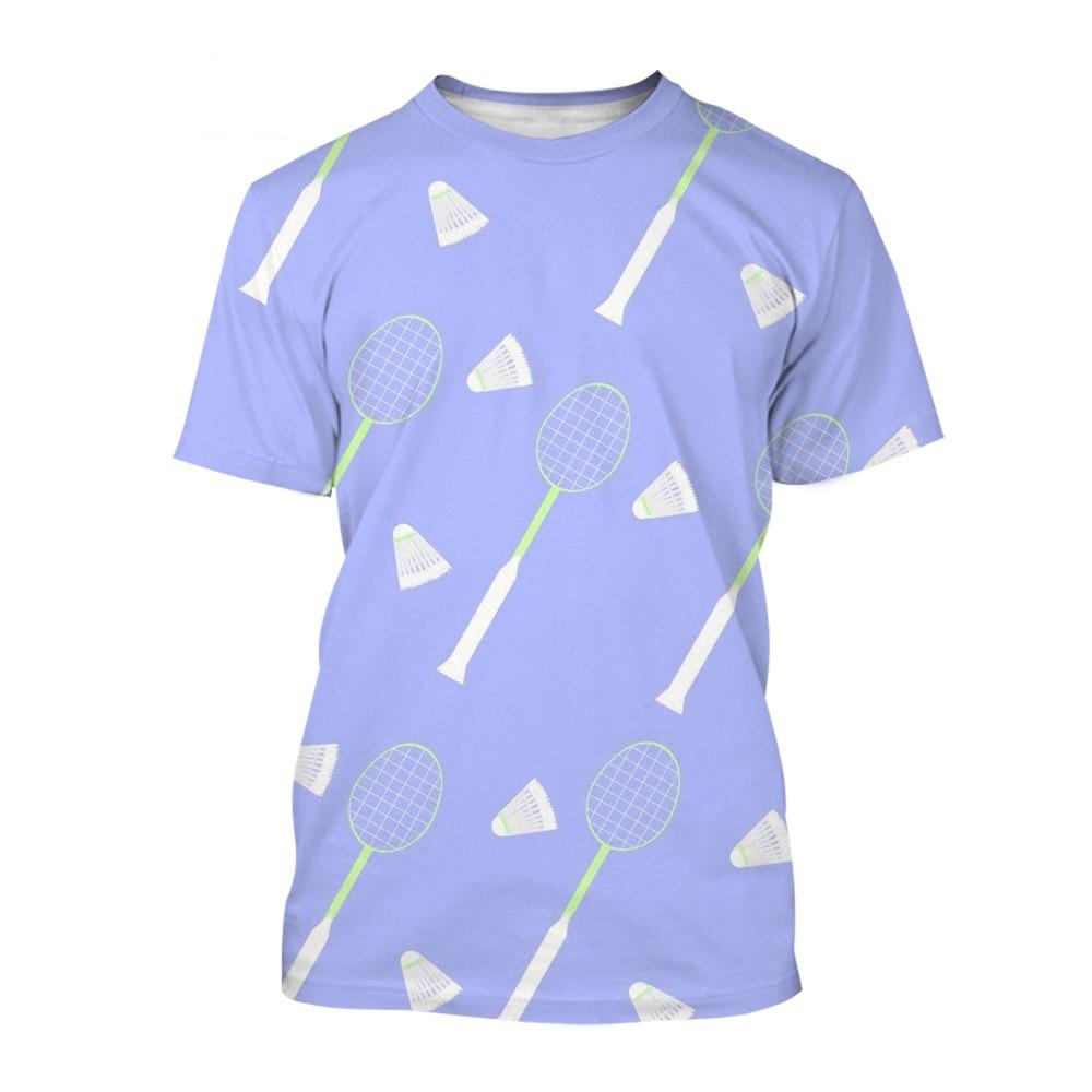Sommer Badminton T-Shirts Federball 3D Druck Streetwear Herren Damen Lässig Mode Kurzarm T-Shirt Kinder T-Shirts Tops Kleidung