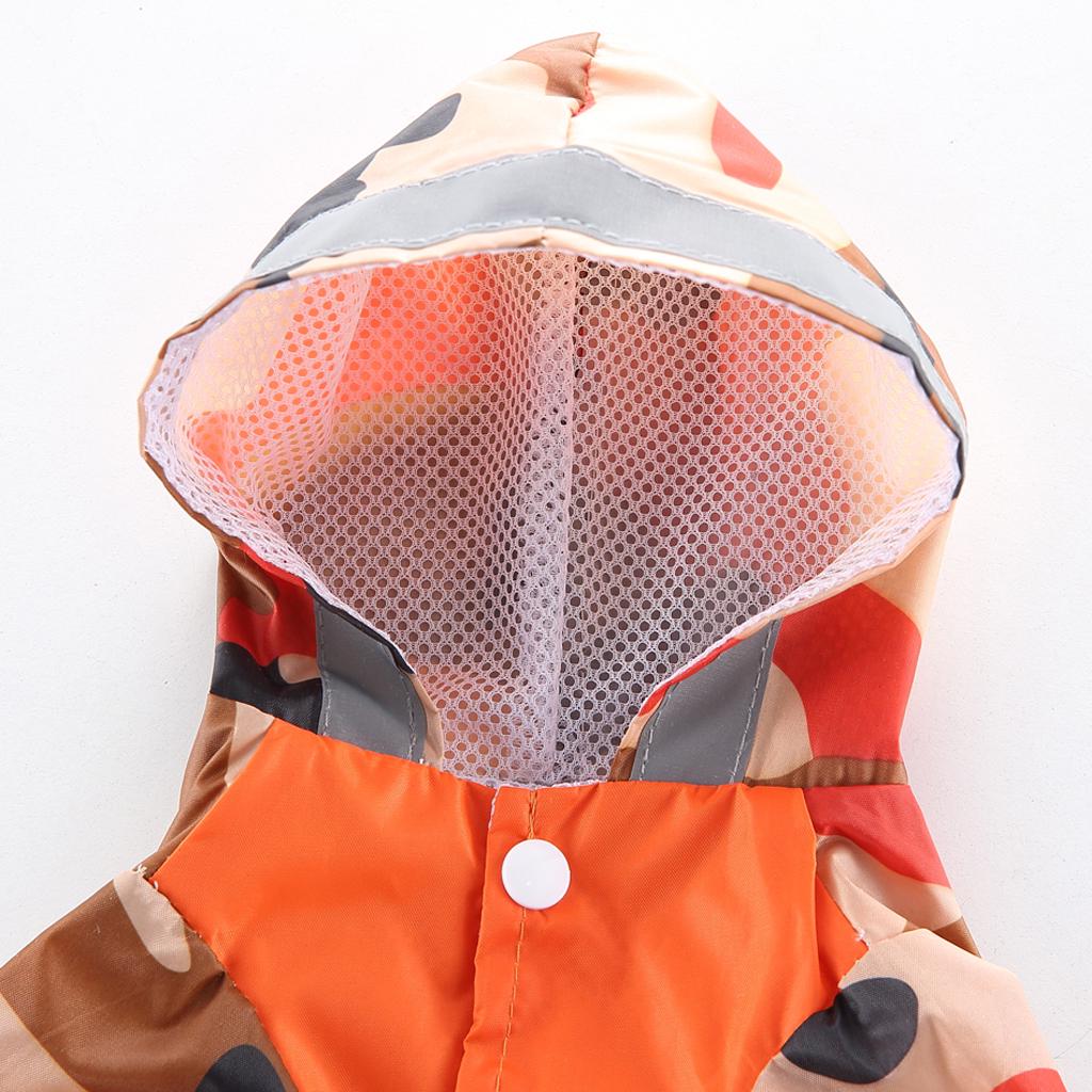 Pet Raincoat Outdoor Rainy Day Wear Appal For Dog Puppy OrangeS uygun