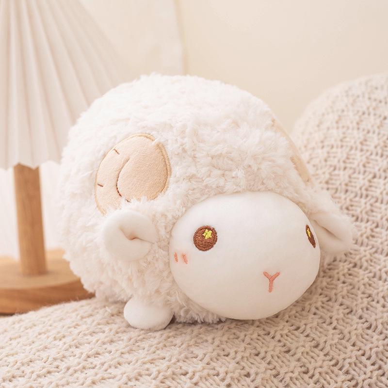 

Cute Little Sheep Plush Doll - Kids Comfort Pillow & Hug Companion 23cm (0.15kg) белый
