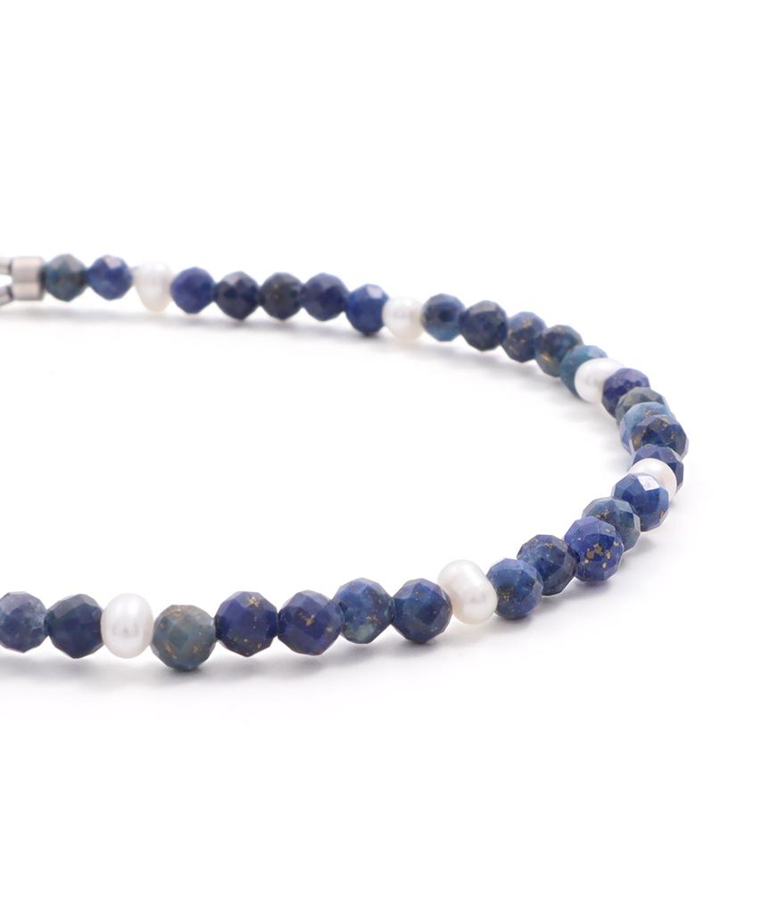 Polalita Lapis Cut Pearl Point Bracelet (Plt-Br-088_Bl)
