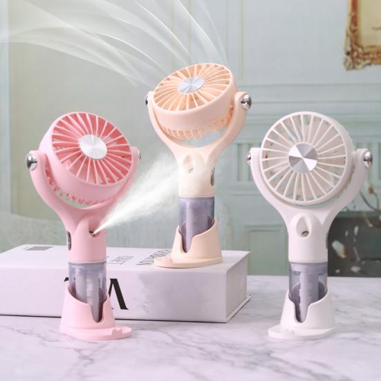 Mini Mist Spray Handheld Fan 100 Speeds Adjustable Portable Summer Misting Cooling Fan USB Rechargeable Travel Outdoor Personal Fan