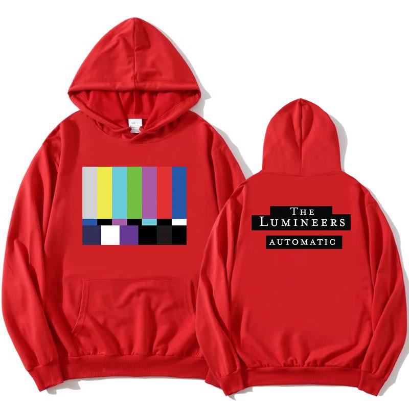 

The Lumineers Automatic Album Cover Hoodie Long Sleeve Fashion Fleece Hooded Sweatshirt Women Men Clothing Graphic Print Hoodies XXXL красный