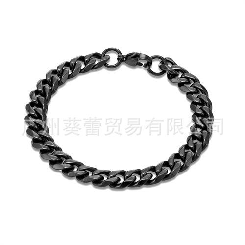 Bracciale a Catena Cubana in Acciaio Inossidabile Rock 3mm-11mm Locomotive Bracciale Vintage da Uomo Accessori in Acciaio Inossidabile