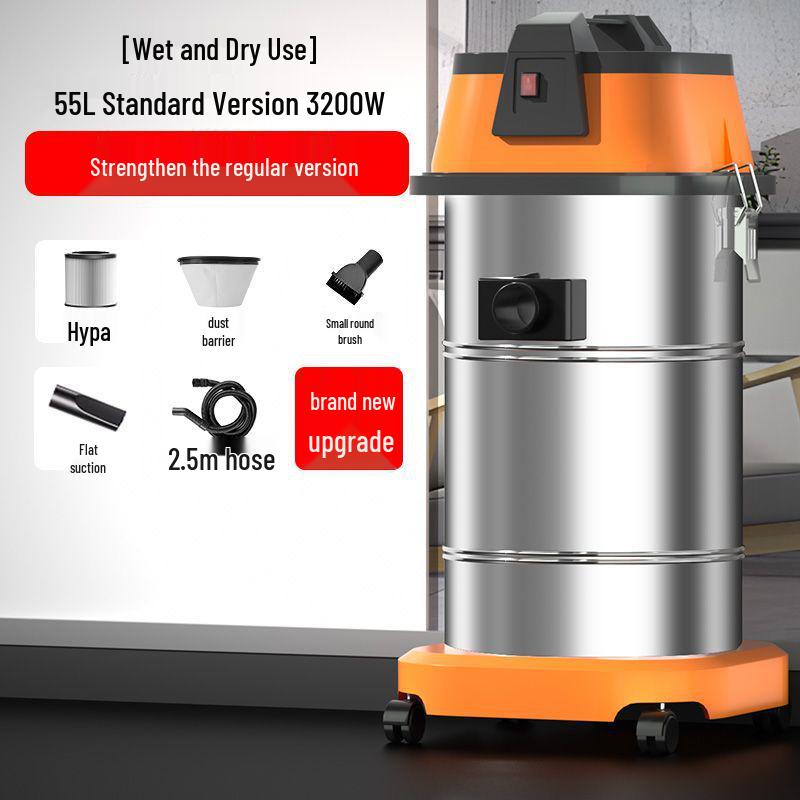 High-Power Wet/Dry Vacuum Cleaner for Home, Workshop, Car Wash, Grout, and Industrial Use