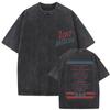Vintage Washed MGK Lost Americana Tour  Print Tshirts Men Women Harajuku High Quality Fashion Oversized Cotton T Shirt