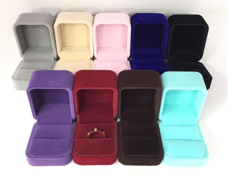 Luksusowe aksamitne pudełko na biżuterię Pudełko na pierścionek Wisiorek Organizer do przechowywania biżuterii jako wykwintne opakowanie prezentowe