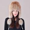 Fox hair hat female winter Korean version warm ear protection fur hat Bere snow hat ski bag head hat thin