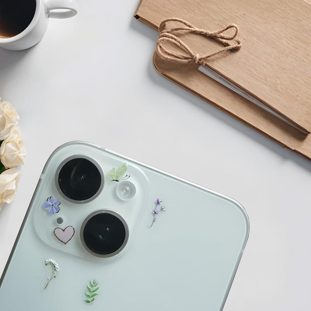 Flower Nail Stickers for Nail Art Decals Charms,5D Embossed Floral Butterfly and Heart Gem, Self-Adhesive 5 Styles Craft Nail Supplies 2 Sheets with