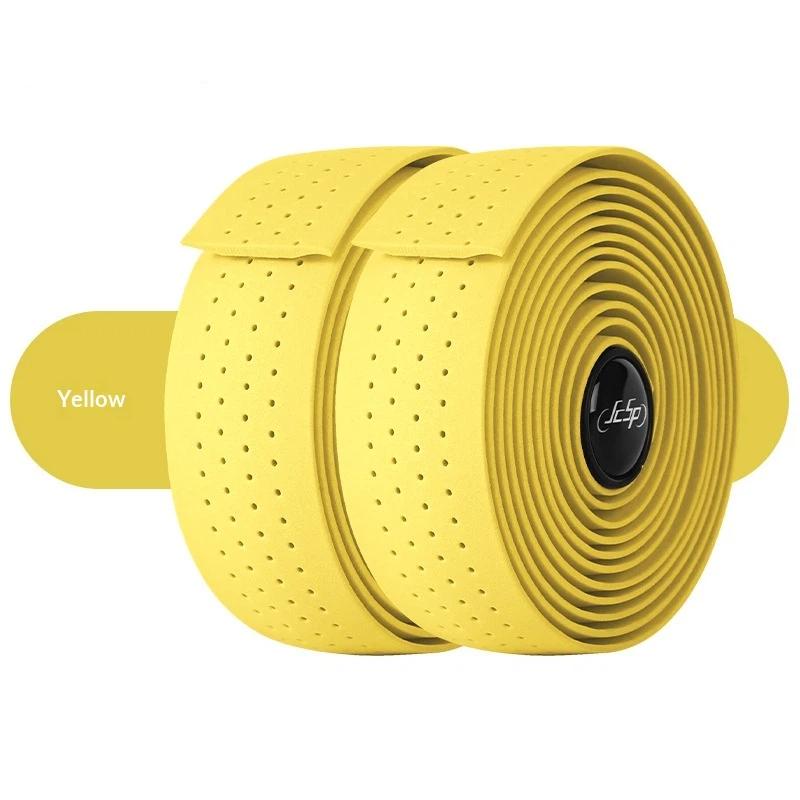 

1Pair Anti-Vibration Bike Handlebar Tape Non-Slip Pu Eva Bicycle Handle Bar Tape Soft Skin-Friendly Road Bike Handlebar Tape жовтий