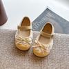 2026 Spring Girls' Bow Princess Soft Sole Leather Loafers