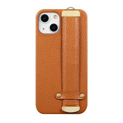 LANGSIDI Brand Phone Case For iPhone 13 12 Pro Max 13pro 13 Mini Luxury Leather Stand Protector Back Cover with Wrist Strap