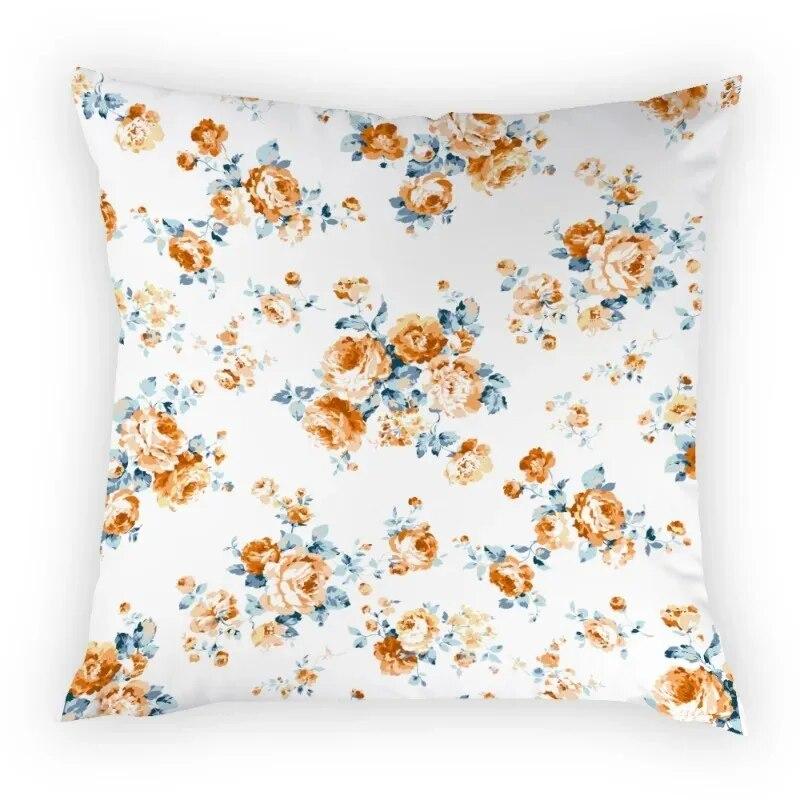 Dekorativt blomstertrekk til putevar sofa hjemmedekor farger