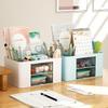 New Creative Transparent Drawer Storage Box Desktop Cosmetics Organizer Student Pen Holder School Office Stationery Plastic Boxs