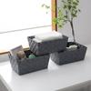 Panier de rangement - Lot de 3 - Gris - Polypropylène - 33 x 23 x 14 cm - Décoratif et pratique
