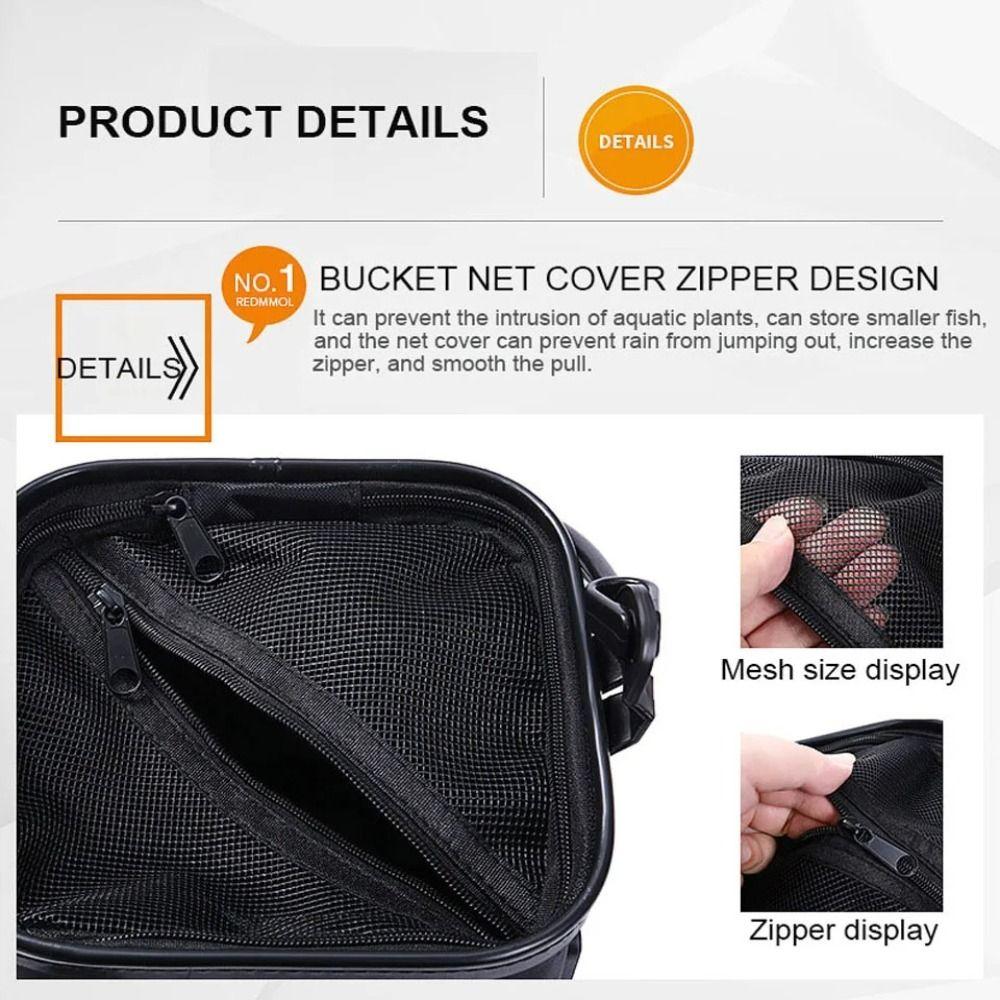 Foldable Fishing Bucket EVA Thick Fishing Bait Bucket Portable Live Fish Bucket  Bait Container