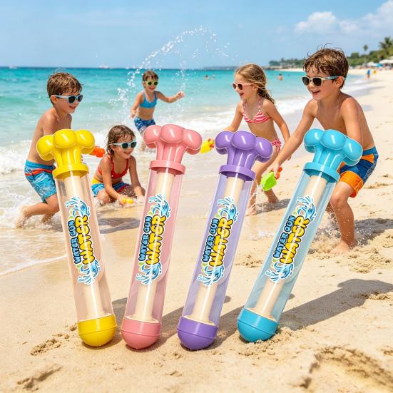 Water Sprayer Pull-out Type Cartoon Shape Kids Water Toy Reusable with Round Handle Sprayer Toy for Pool Games