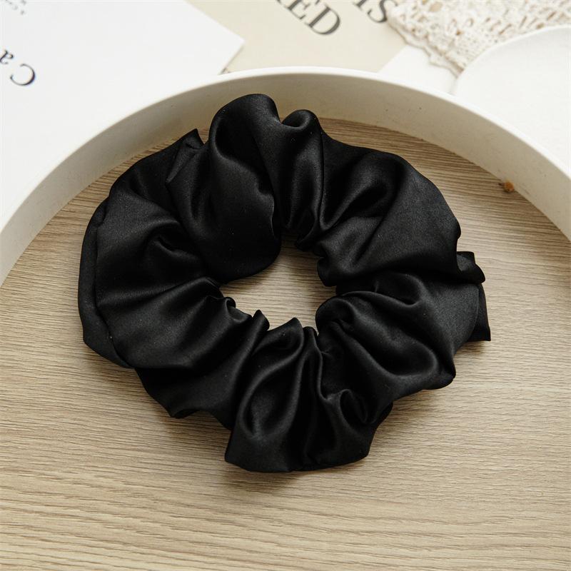 18cm Übergroße Satin Scrunchies Einfarbig Elastisches Haarband Damen Mädchen Pferdeschwanzhalter Accessoires Schicke Haargummis