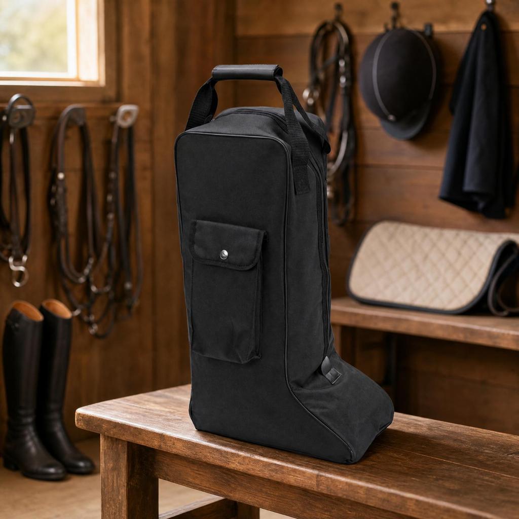 Tall Boot Storage Bag Lightweight Riding with Outer Pocket for Travel