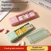 Portable Pill Organizer Integrated Pill Cutter Airtight Moisture-proof Small Pill Case for Students Dorm Daily Medication Storage