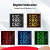 ThreeDigit Display AC Current Voltage Frequency 3in1 Indicator 22mm Square Head LED