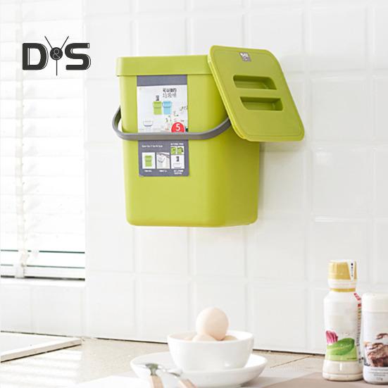 Kitchen Trash Can Hanging Organic Waste Bin Large Capacity Compact Design Bathroom Garbage Bin Container with Lid