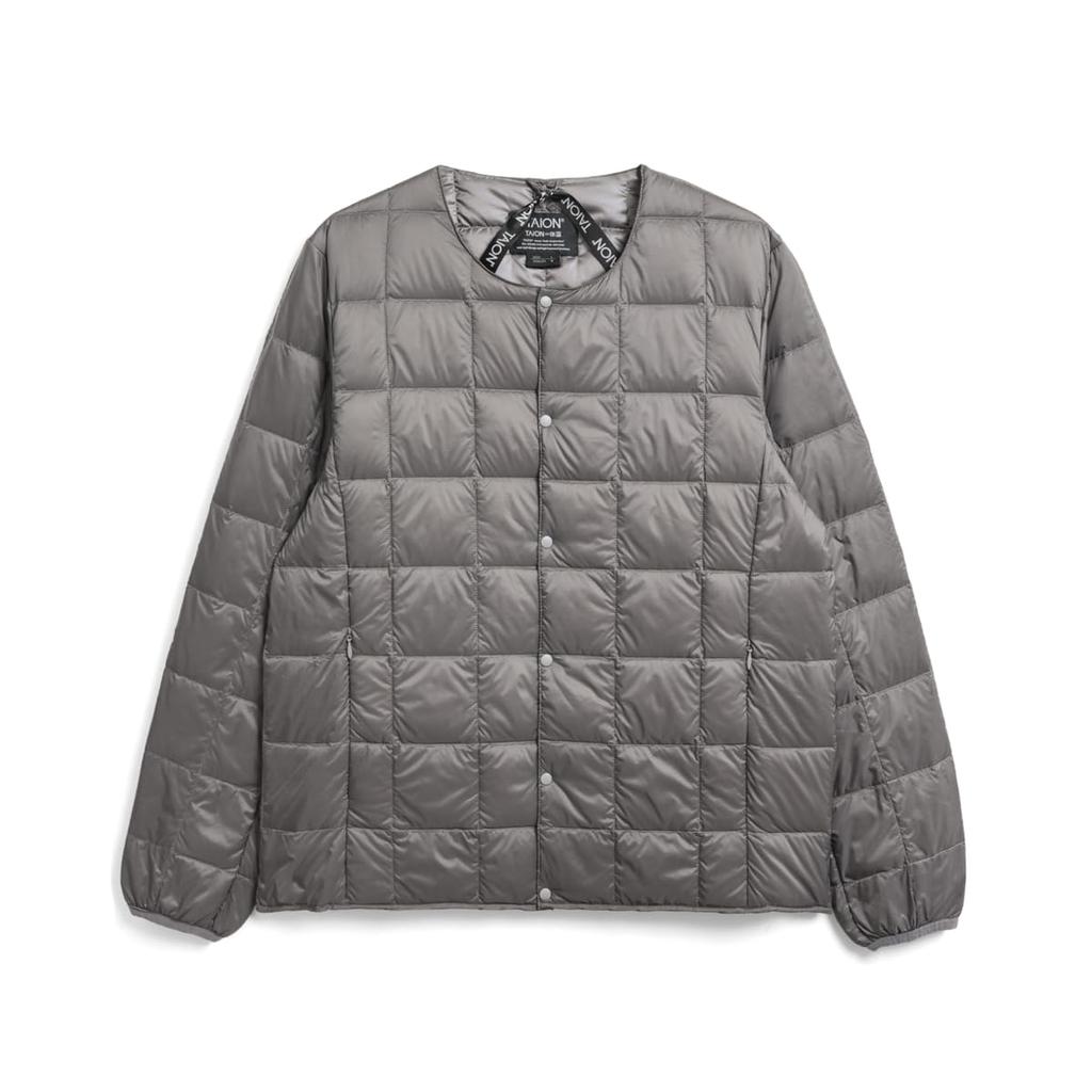 Crew Neck Button Inner Down Jacket Men's (TAION-104)